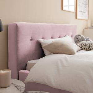 Gestoffeerd bed Woodlake II Velours Ravi: Mauve - 160 x 200cm - Zonder opbergruimte