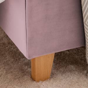 Lit capitonné Woodlake II Velours Ravi: Mauve - 160 x 200cm - Sans espace de rangement