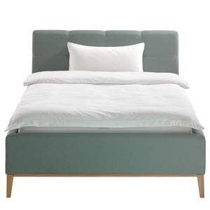 Gestoffeerd bed Kaarina Geweven stof Mavie: Mint - 140 x 200cm - Zonder opbergruimte