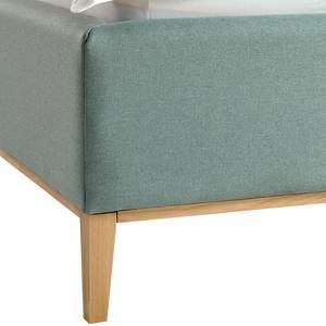 Letto imbottito Kaarina Tessuto Mavie: menta - 140 x 200cm - Senza portaoggetti interno