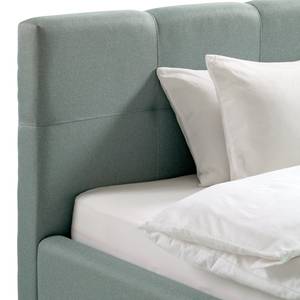 Letto imbottito Kaarina Tessuto Mavie: menta - 140 x 200cm - Senza portaoggetti interno