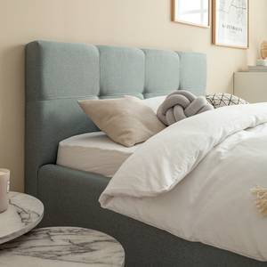 Letto imbottito Kaarina Tessuto Mavie: menta - 140 x 200cm - Senza portaoggetti interno