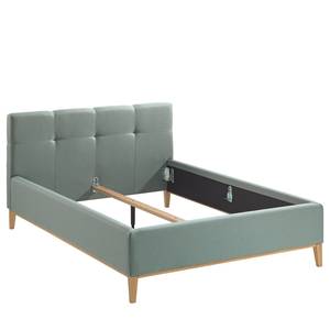 Letto imbottito Kaarina Tessuto Mavie: menta - 160 x 200cm - Senza portaoggetti interno