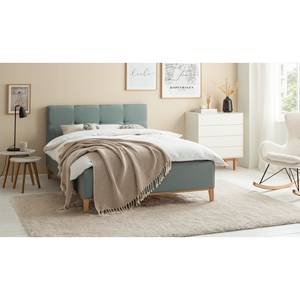 Gestoffeerd bed Kaarina Geweven stof Mavie: Mint - 160 x 200cm - Zonder opbergruimte