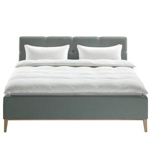 Gestoffeerd bed Kaarina Geweven stof Mavie: Mint - 180 x 200cm - Zonder opbergruimte