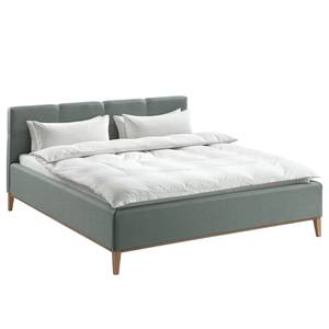 Gestoffeerd bed Kaarina Geweven stof Mavie: Mint - 200 x 200cm - Zonder opbergruimte