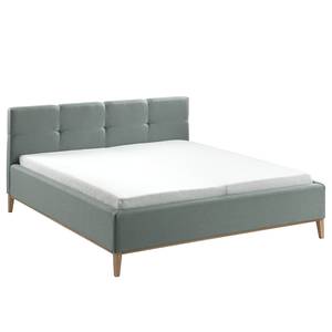 Gestoffeerd bed Kaarina Geweven stof Mavie: Mint - 200 x 200cm - Zonder opbergruimte