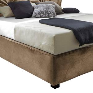 Lit boxspring Eike Jaune curry - 160 x 200cm - D2 souple