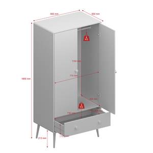 Drehtürenschrank Gaia Reinweiß