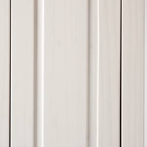 Garderobenschrank Neely Kiefer massiv - Kiefer Weiß / Kiefer Grau