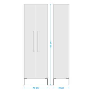 Hoge kast Sarah muntkleurig/goudkleurig - Mintkleurig - Breedte: 46 cm