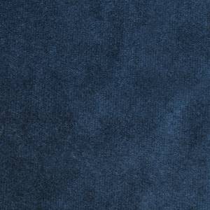 Chaises capitonnées Ally I (lot de 2) Velours / Métal - Tissu Vika : Bleu nuit - Argenté