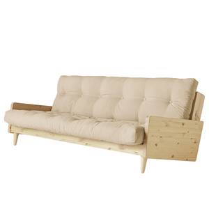 Schlafsofa Indie Webstoff - Cremeweiß - Beige