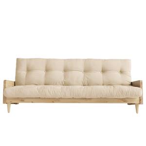 Schlafsofa Indie Webstoff - Cremeweiß - Beige