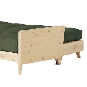 Canapé convertible Indie Tissu - Vert vieilli - Beige