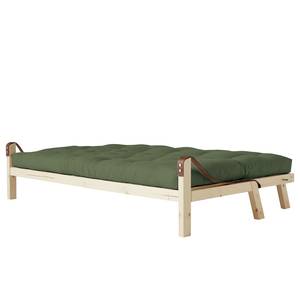 Canapé convertible Poetry Tissu - Vert vieilli - Beige