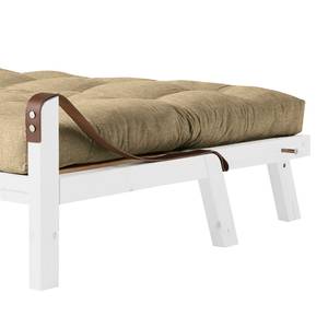 Canapé convertible Poetry I Tissu / Lin - Beige - Blanc