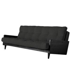 Canapé convertible Indie II Tissu - Anthracite - Noir