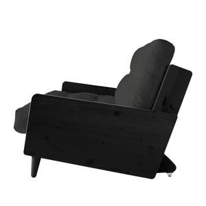 Canapé convertible Indie II Tissu - Anthracite - Noir