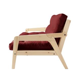 Schlafsofa Grab I Webstoff - Bordeaux - Beige