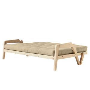 Canapé convertible Grab I Tissu - Crème - Beige