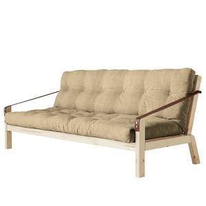 Schlafsofa Poetry I Webstoff, Leinen - Beige - Beige