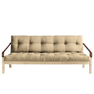 Schlafsofa Poetry I Webstoff, Leinen - Beige - Beige