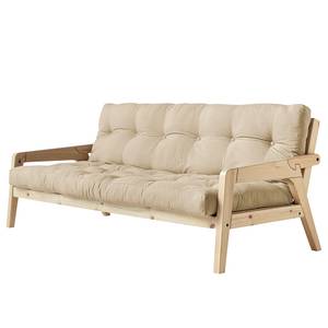 Schlafsofa Grab I Webstoff - Cremeweiß - Beige