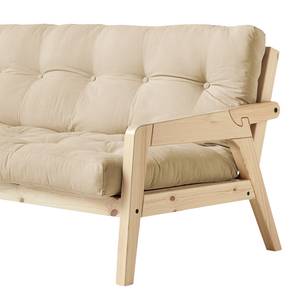 Schlafsofa Grab I Webstoff - Cremeweiß - Beige