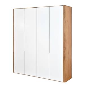 Kleiderschrank Loca II Weiß - Massivholz - 200 x 222 x 55 cm