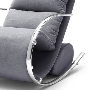Rocking chair Fox Tissu structuré - Gris clair