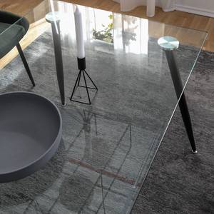 Eettafel Kenova metaal - transparant/zwart