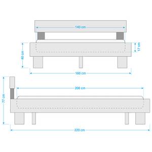 Bed Gremio I met hoofdeinde, zonder decoratie - 140 x 200cm