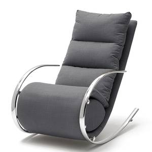 Rocking chair Fox Tissu structuré - Gris