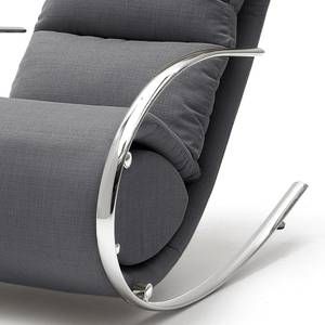 Rocking chair Fox Tissu structuré - Gris