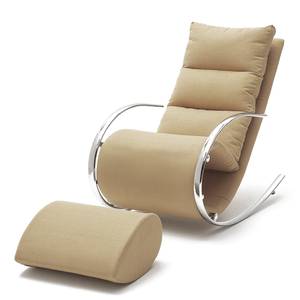 Rocking chair Fox Tissu structuré - Beige