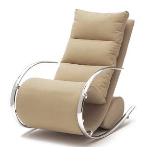 Rocking chair Fox Tissu structuré - Beige