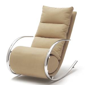 Rocking chair Fox Tissu structuré - Beige