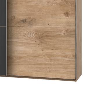 Schwebetürenschrank Level 36 C Eiche Dekor / Hochglanz Graphit - 300 x 216 cm - Ohne