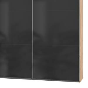 Armoire à portes coulissantes Level 36C Gris brillant / Imitation chêne - 350 x 216 cm - Sans