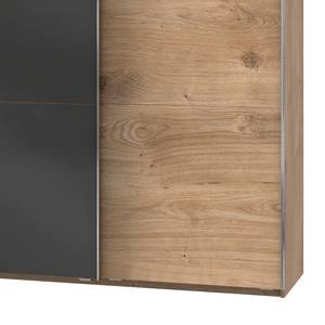 Schwebetürenschrank Level 36 C Eiche Dekor / Hochglanz Graphit - 300 x 216 cm - Ohne