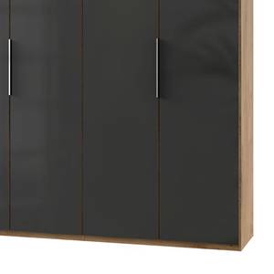Draaideurkast Level 36 C Eiken planken look/Glas grijs - 300 x 236 cm - Zonder - Zonder spiegeldeuren