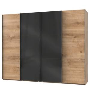 Schwebetürenschrank Level 36 C Eiche Dekor / Hochglanz Graphit - 300 x 236 cm - Ohne