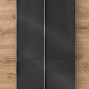 Schwebetürenschrank Level 36 C Eiche Dekor / Hochglanz Graphit - 300 x 236 cm - Ohne