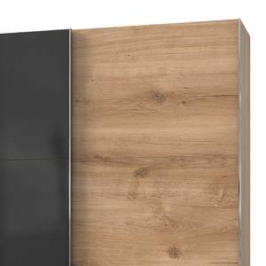 Schwebetürenschrank Level 36 C Eiche Dekor / Hochglanz Graphit - 350 x 236 cm - Ohne