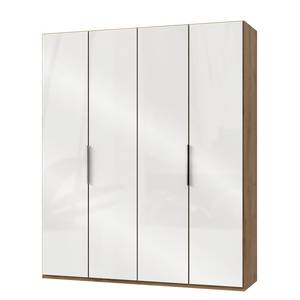 Armoire Level 36C Blanc brillant / Imitiation chêne - 200 x 236 cm - Sans - Sans portes miroir