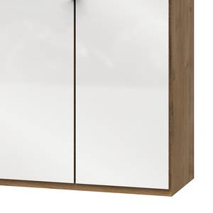 Armoire Level 36C Blanc brillant / Imitiation chêne - 200 x 236 cm - Sans - Sans portes miroir