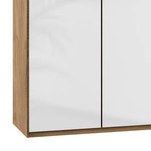 Armoire Level 36C Blanc brillant / Imitiation chêne - 250 x 236 cm - Sans - Sans portes miroir