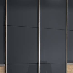 Armoire à portes coulissantes Level 36C Gris brillant / Imitation chêne - 300 x 236 cm - Plus de 5 tiroirs