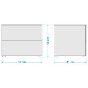 Nachtkommode Garda V Weiß - Holzwerkstoff - 50 x 41 x 41 cm